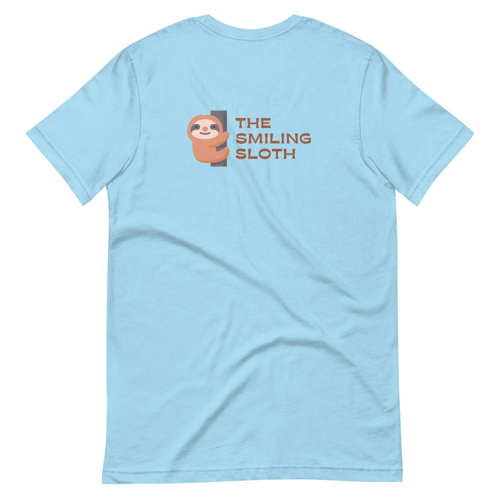 The Smiling Sloth | Back & Bright Base | Unisex T-shirt - The Pet Talk