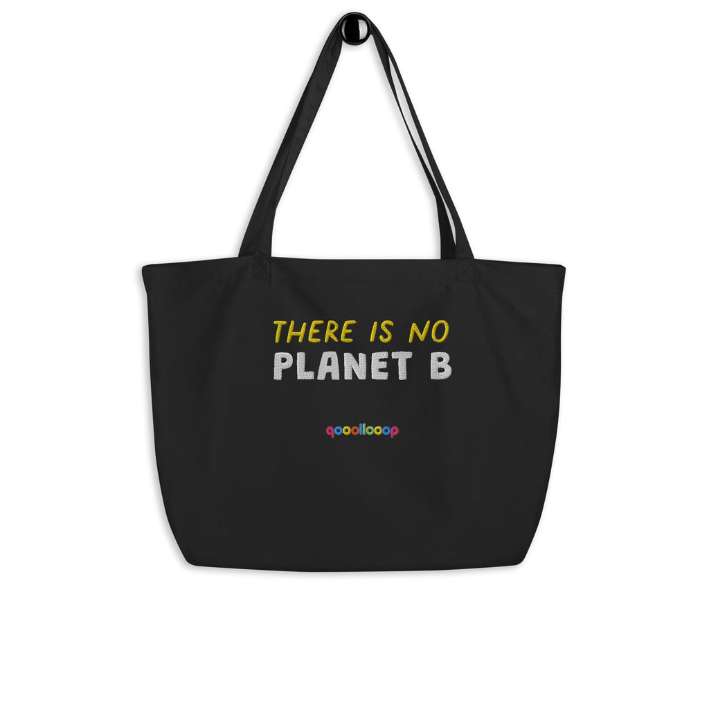 There is no Planet B | Black | Large organic tote bag - The Pet Talk