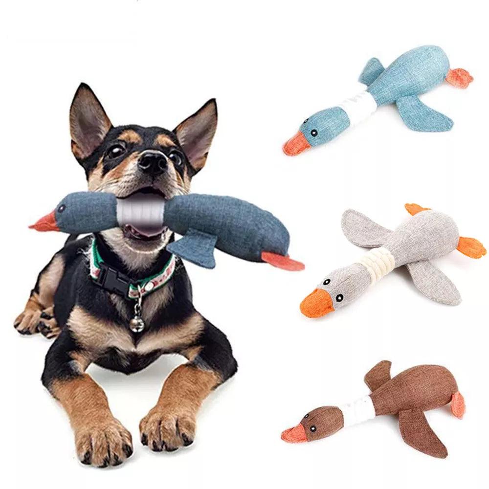 Wild Goose Duck Dog Chew Toy With Squeaker For Big Chewers Dog - The Pet Talk