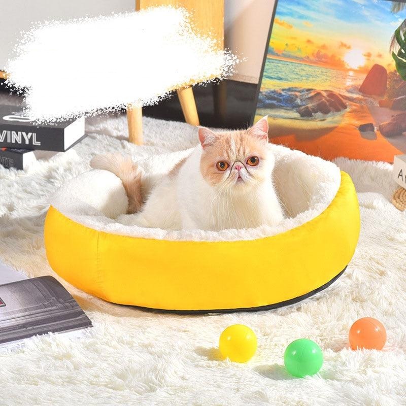 Pet Cat Dog Bed Wool Round Bed Kennel Winter Warm Bed - The Pet Talk