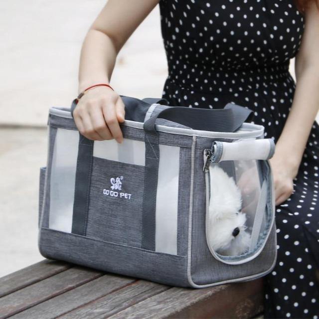 Pet Portable Outdoor Travel Carrier Mesh Four Sides Bag - The Pet Talk