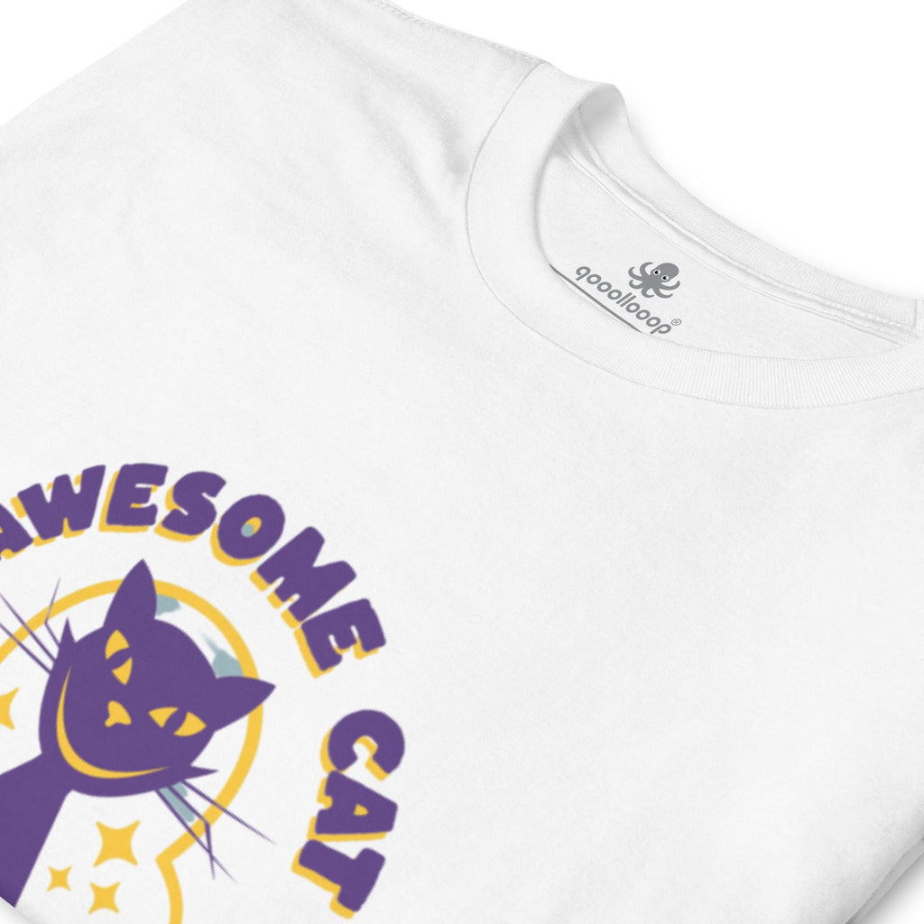Awesome Cat Smile & Meow | Short-Sleeve Unisex Soft Style T-Shirt - The Pet Talk