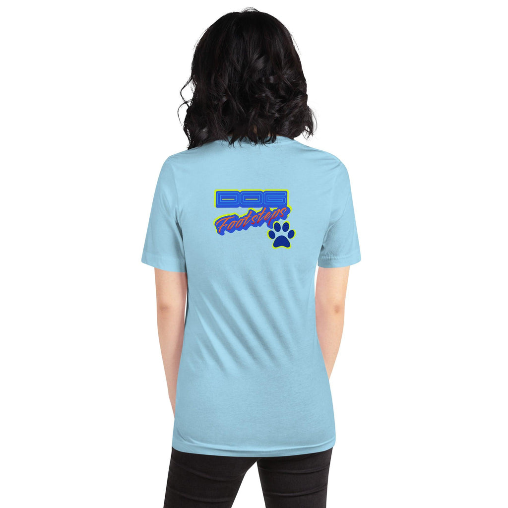 Dog Footsteps | Back & Bright Base | Unisex T-shirt - The Pet Talk