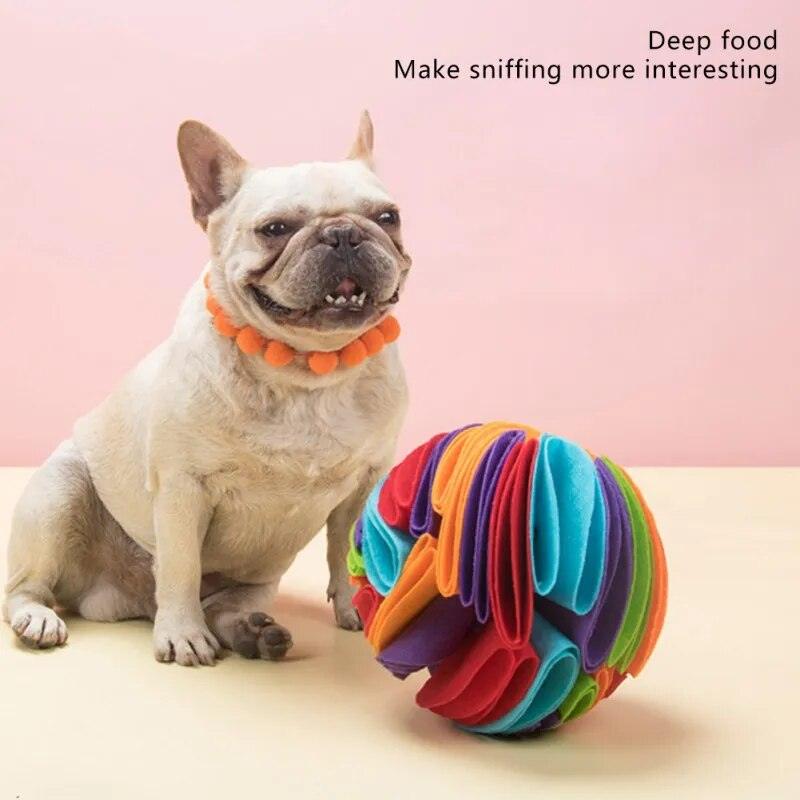 Dog Sniffing Ball Toys Dog Training Food Slow Feeding Pad Cloth Collapsible - The Pet Talk