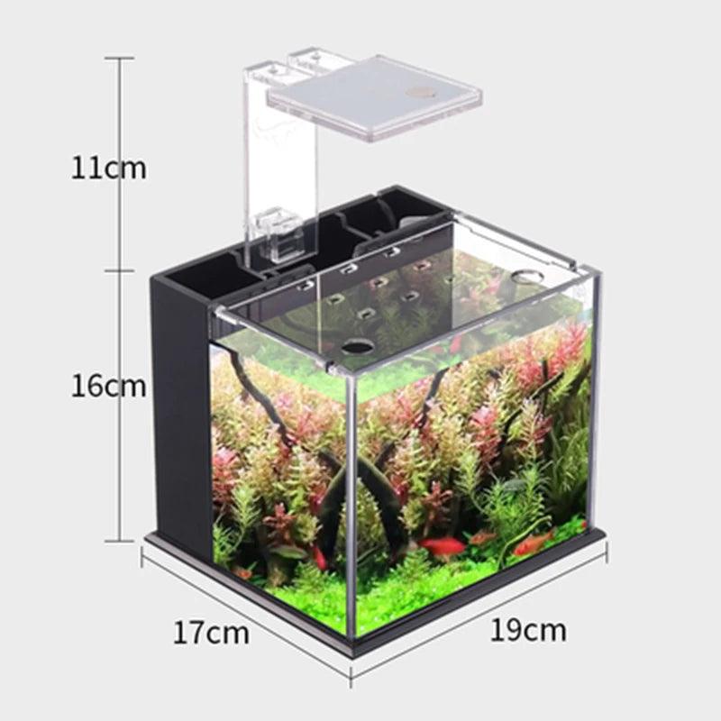 Fish Tank Modern Led Light Ecological Acrylic Aquarium Living Room Decoration - The Pet Talk