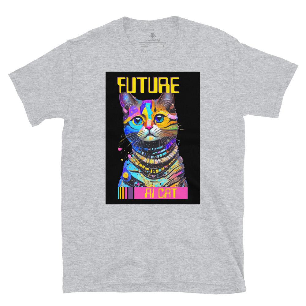 Future AI Cat | Short-Sleeve Unisex Soft Style T-Shirt - The Pet Talk