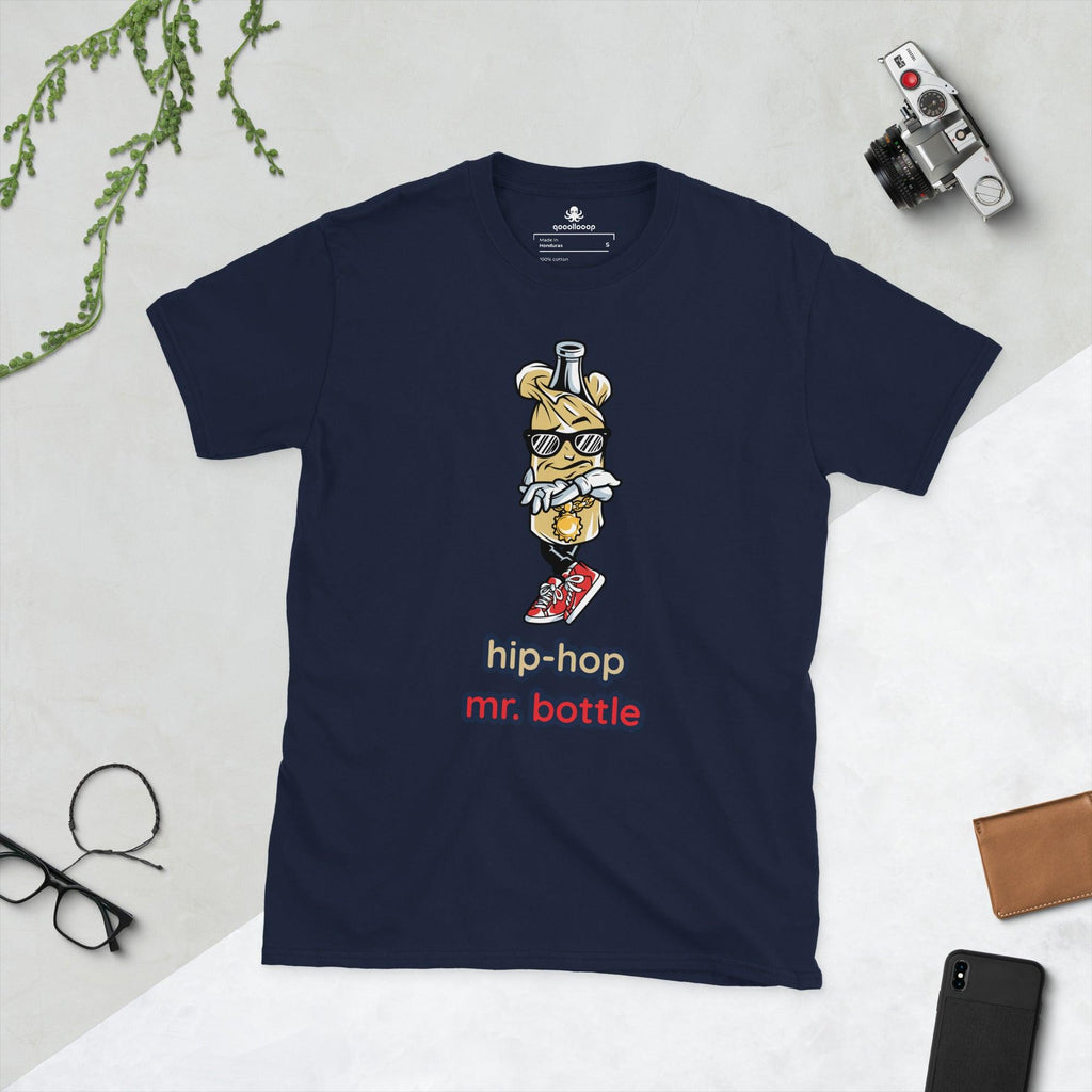 Hip-Hop Mr. Bottle | Short-Sleeve Unisex Soft Style T-Shirt - The Pet Talk