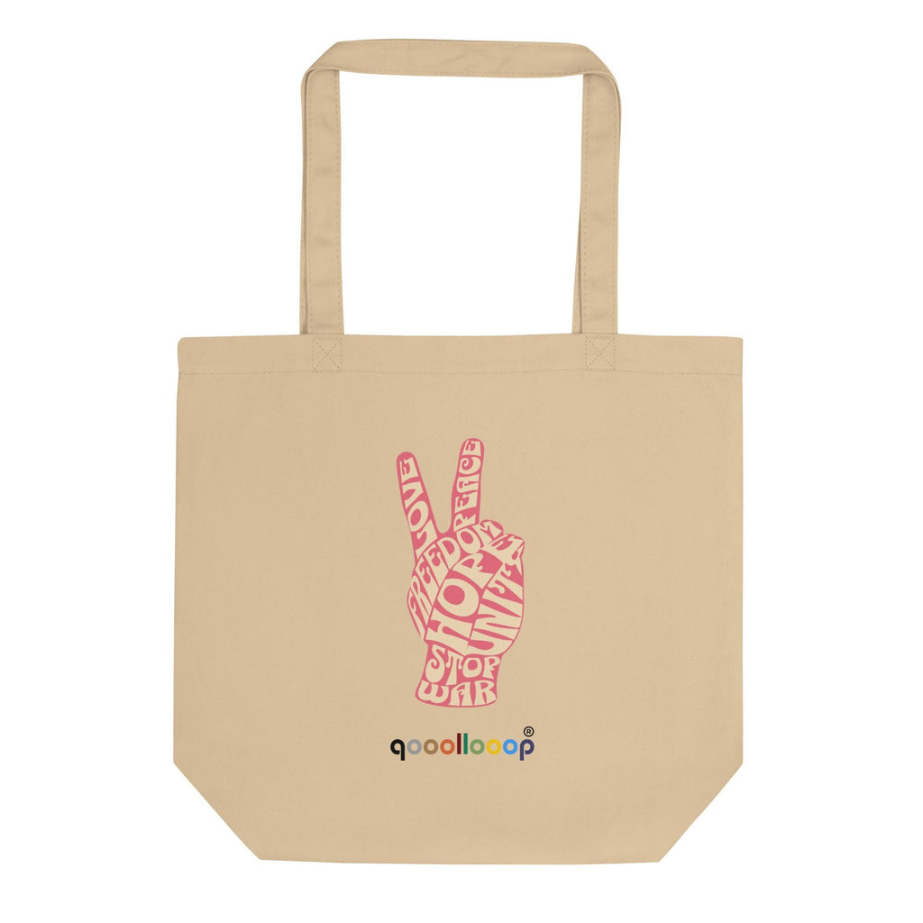 Love & Peace | Oyster | Eco Tote Bag - The Pet Talk