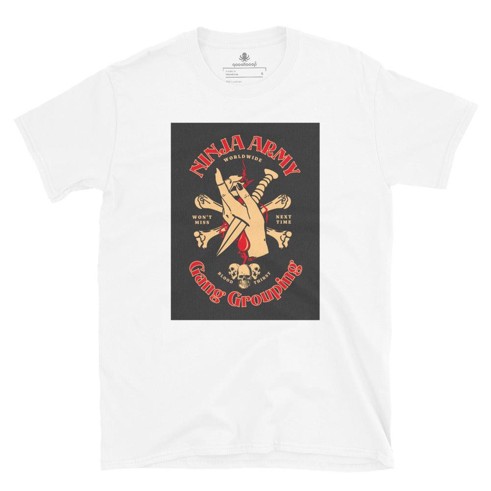 Ninja Army Gang Grouping | Short-Sleeve Unisex Soft Style T-Shirt - The Pet Talk