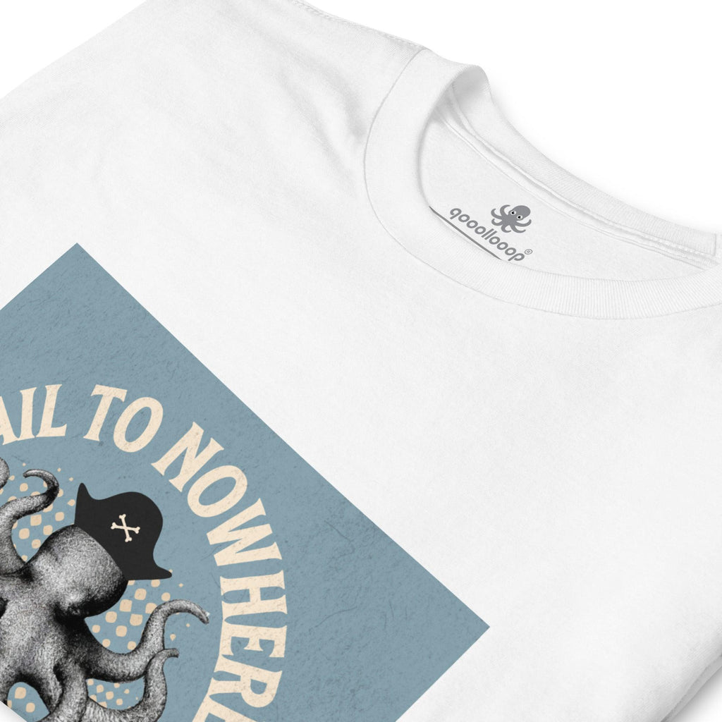 Octopus Pilot Sail To Nowhere | Short-Sleeve Unisex Soft Style T-Shirt - The Pet Talk