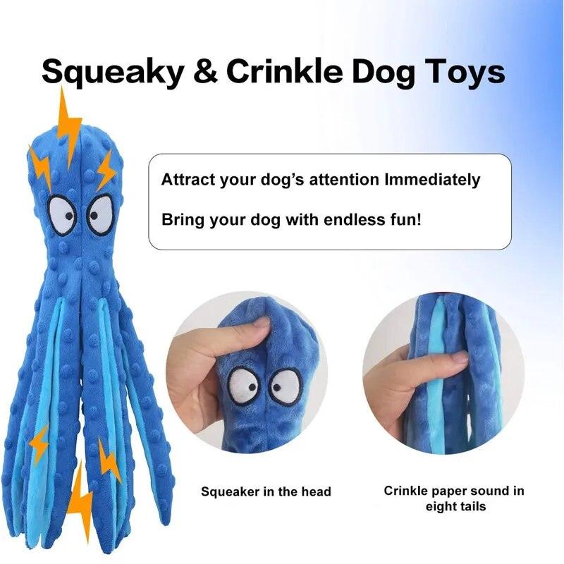 Puppy Dog Octopus Chew Toys Bite Resistant Interactive Toy - The Pet Talk