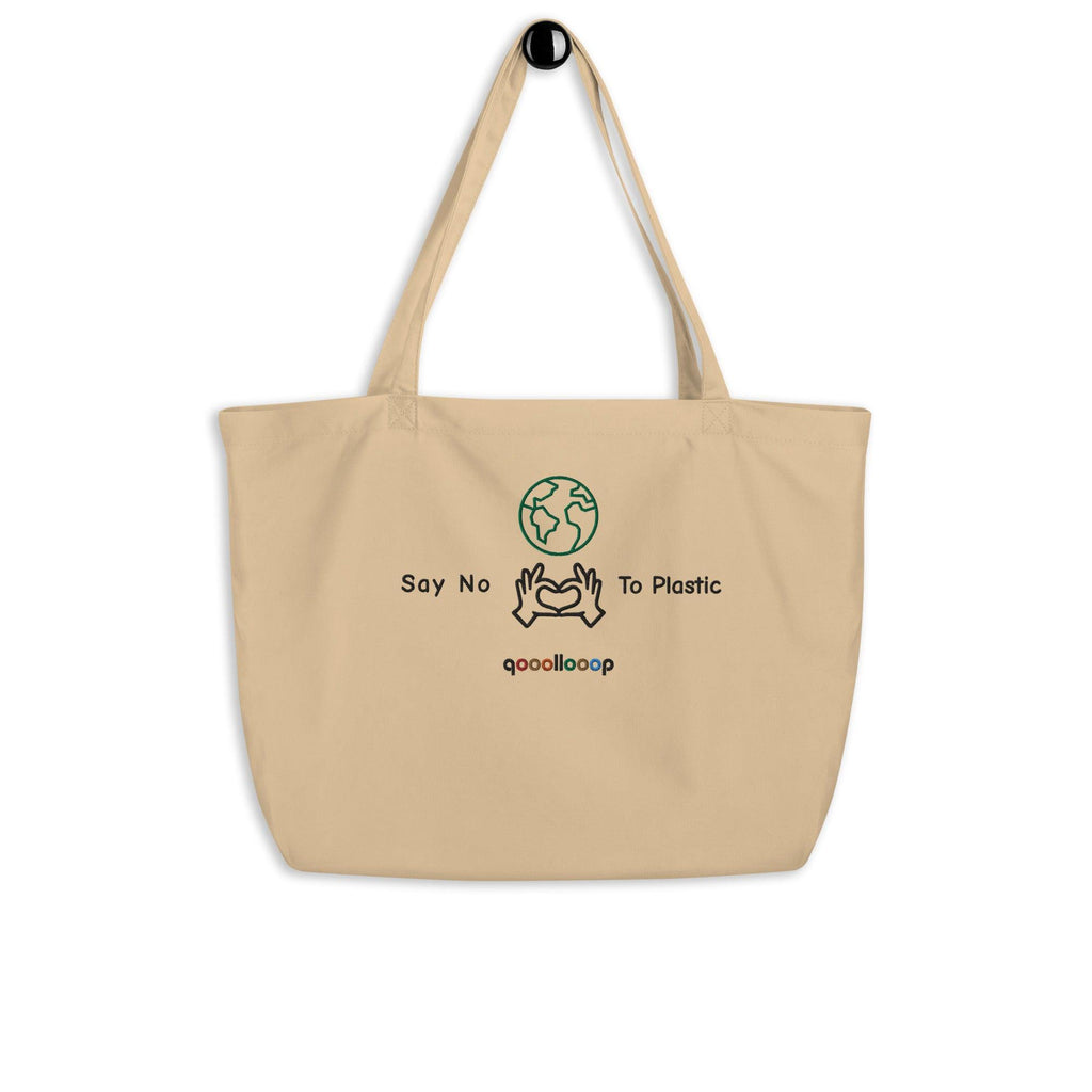 Say no to plastic | Oyster | Large organic tote bag - The Pet Talk