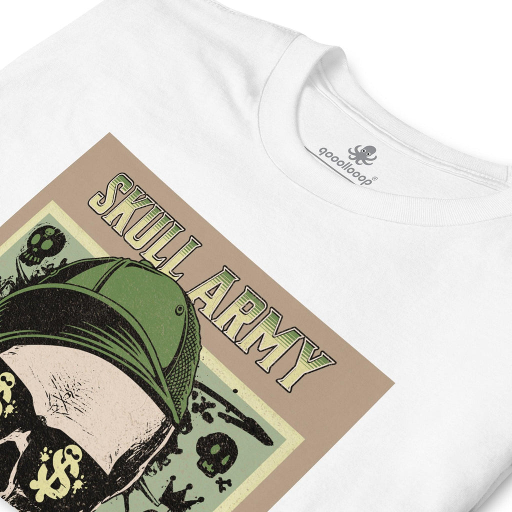 Skull Army Marching | Short-Sleeve Unisex Soft Style T-Shirt - The Pet Talk