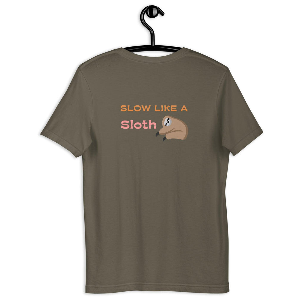 Slow Like A Sloth | Back & Dark Base | Unisex T-shirt - The Pet Talk
