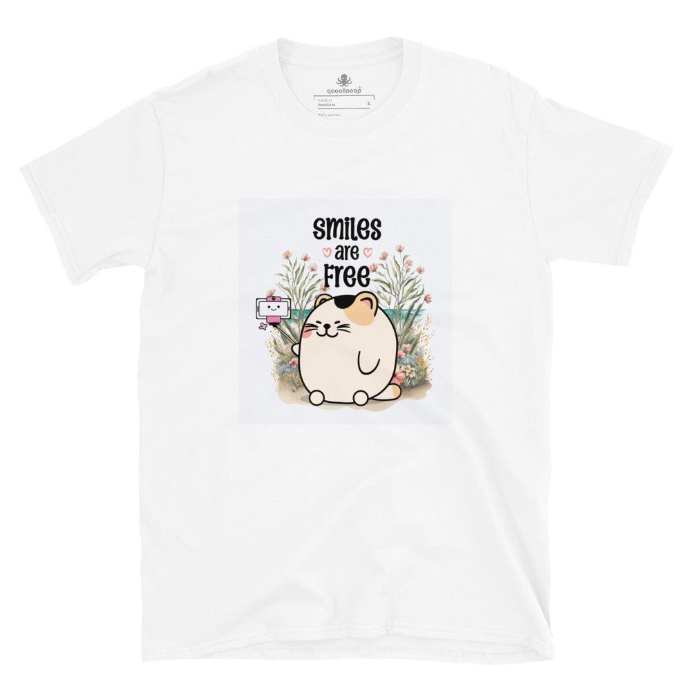 Smiles Are Free | Short-Sleeve Unisex Soft Style T-Shirt - The Pet Talk