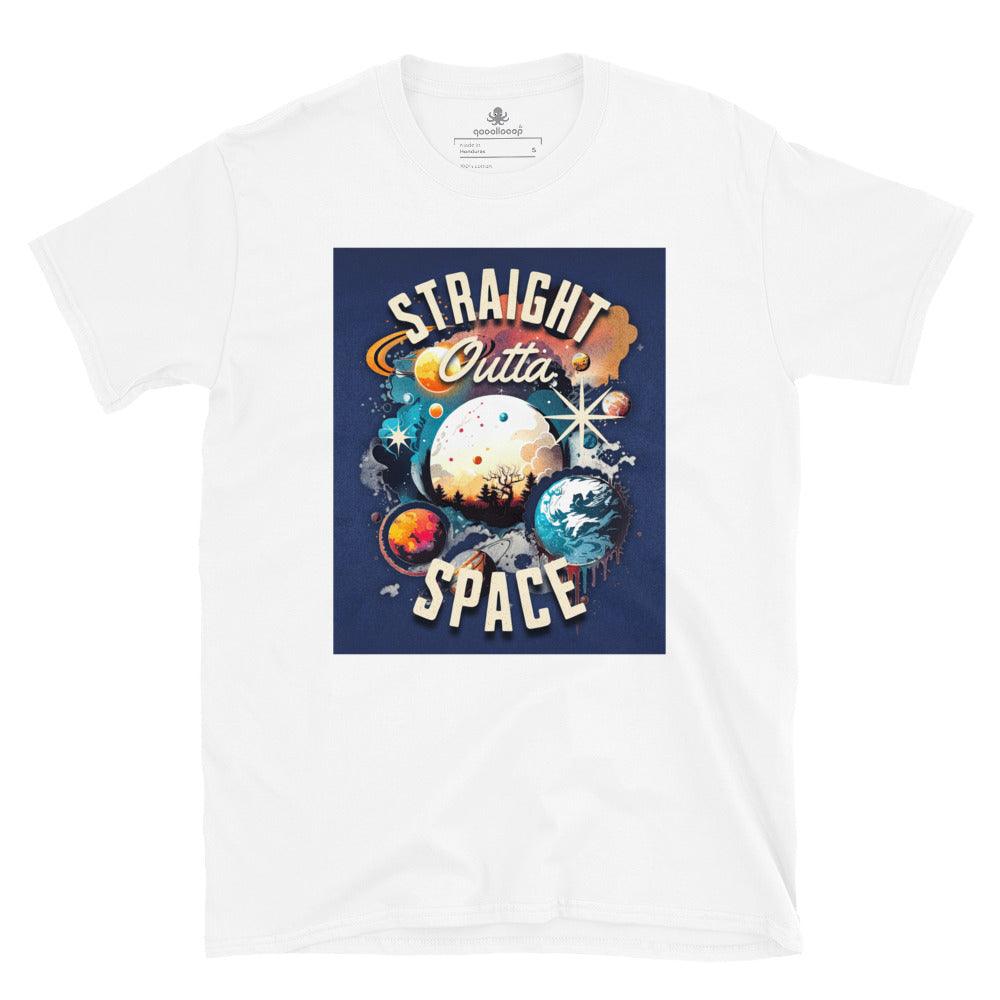 Straight Outta Space | Short-Sleeve Unisex Soft Style T-Shirt - The Pet Talk