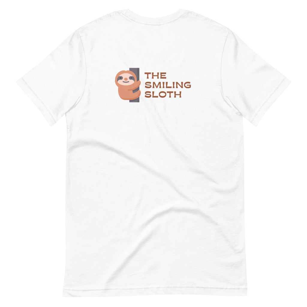 The Smiling Sloth | Back & Bright Base | Unisex T-shirt - The Pet Talk