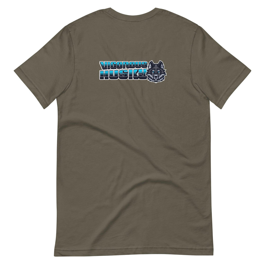 Vigorous Husky | Back & Dark Base | Unisex T-shirt - The Pet Talk