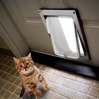 Cat Flap Door with 4 Way Lock Security At Door Edge - The Pet Talk