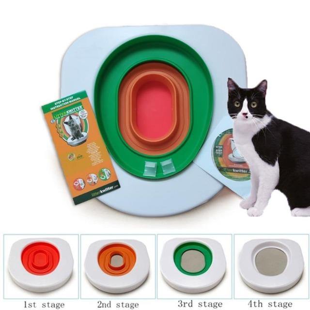 Cat Toilet Training Kits 3 Sizes For Training Stages Cat Toilet Seat Professional Training Kits - The Pet Talk