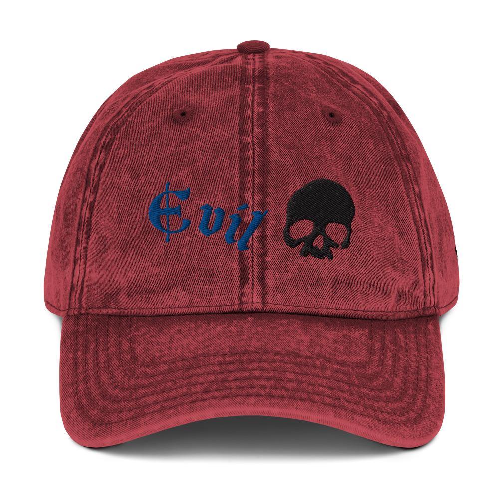 Evil | Outdoor and Indoor Caps and Hats Vintage Cotton Twill Cap - The Pet Talk