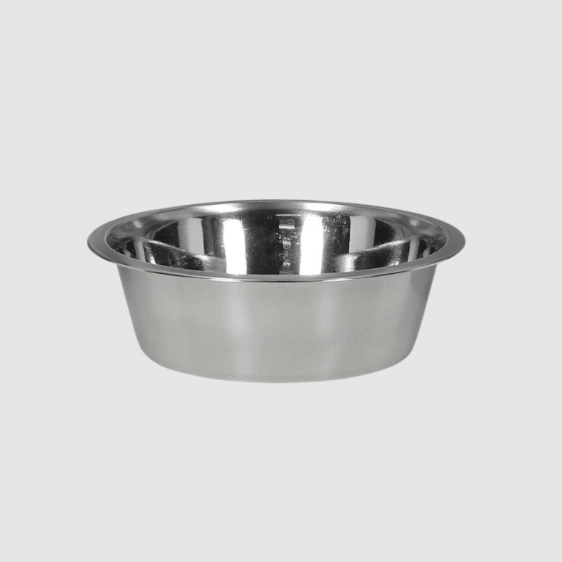 Feeder | Clear Panel Double Dog Bowl Feeder with Silver Bowls 1-Quart - The Pet Talk