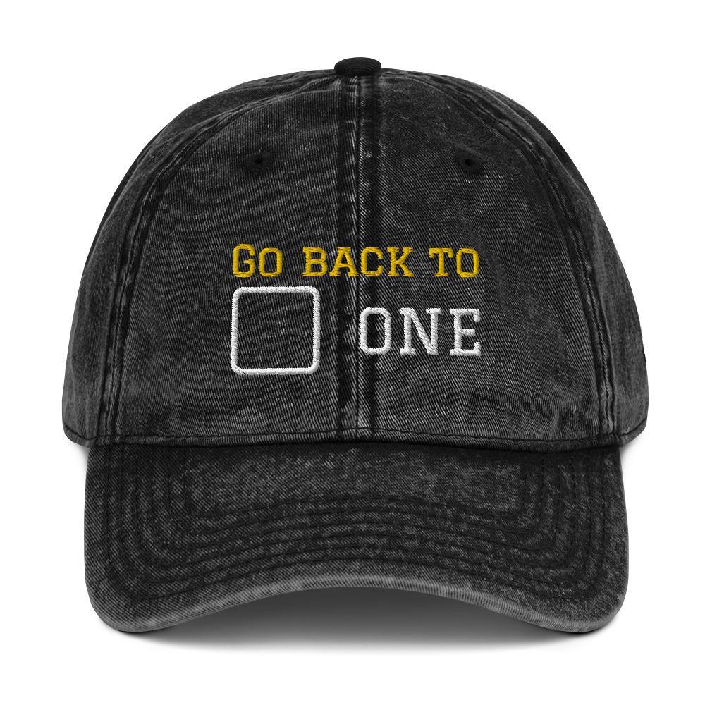 Go Back To Square One | Outdoor and Indoor Caps and Hats Vintage Cotton Twill Cap - The Pet Talk