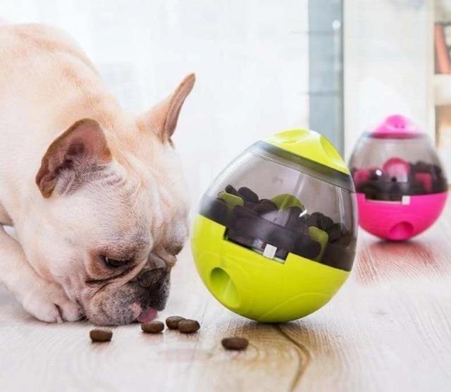 Interactive Dog Cat Food Treat Ball Bowl Tumbler Toy - The Pet Talk