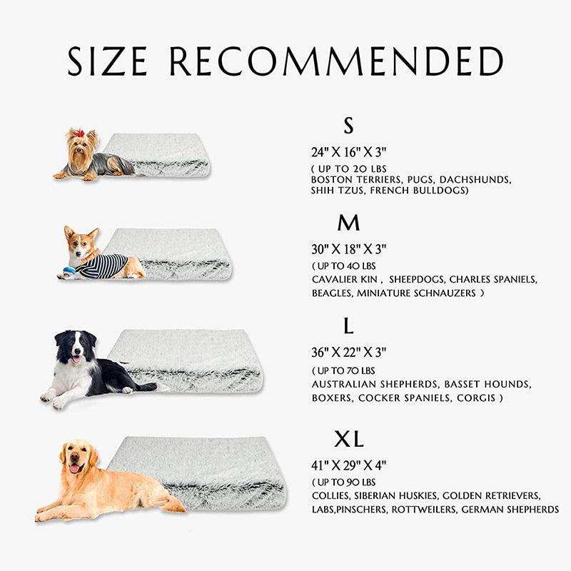Large Size Dog Bed Fluffy Cushion Anti-Slip Washable Mattress - The Pet Talk