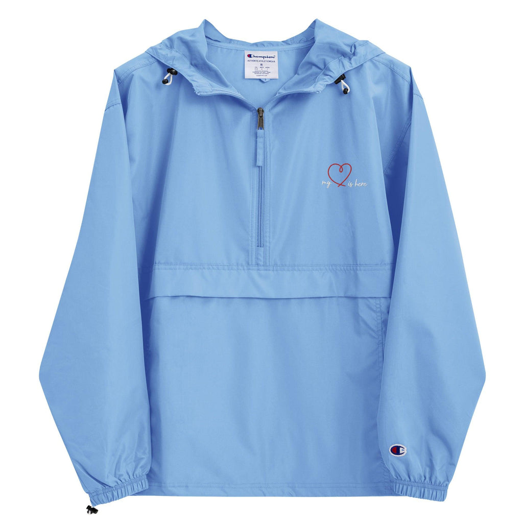 My Heart Is Here | Champion Unisex Packable Jacket - The Pet Talk