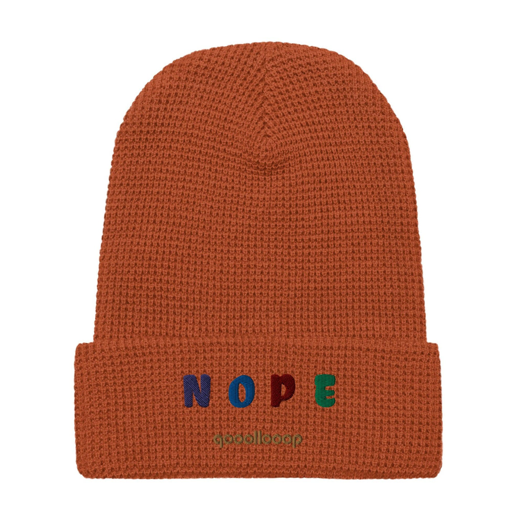 Nope | Waffle Beanie - The Pet Talk