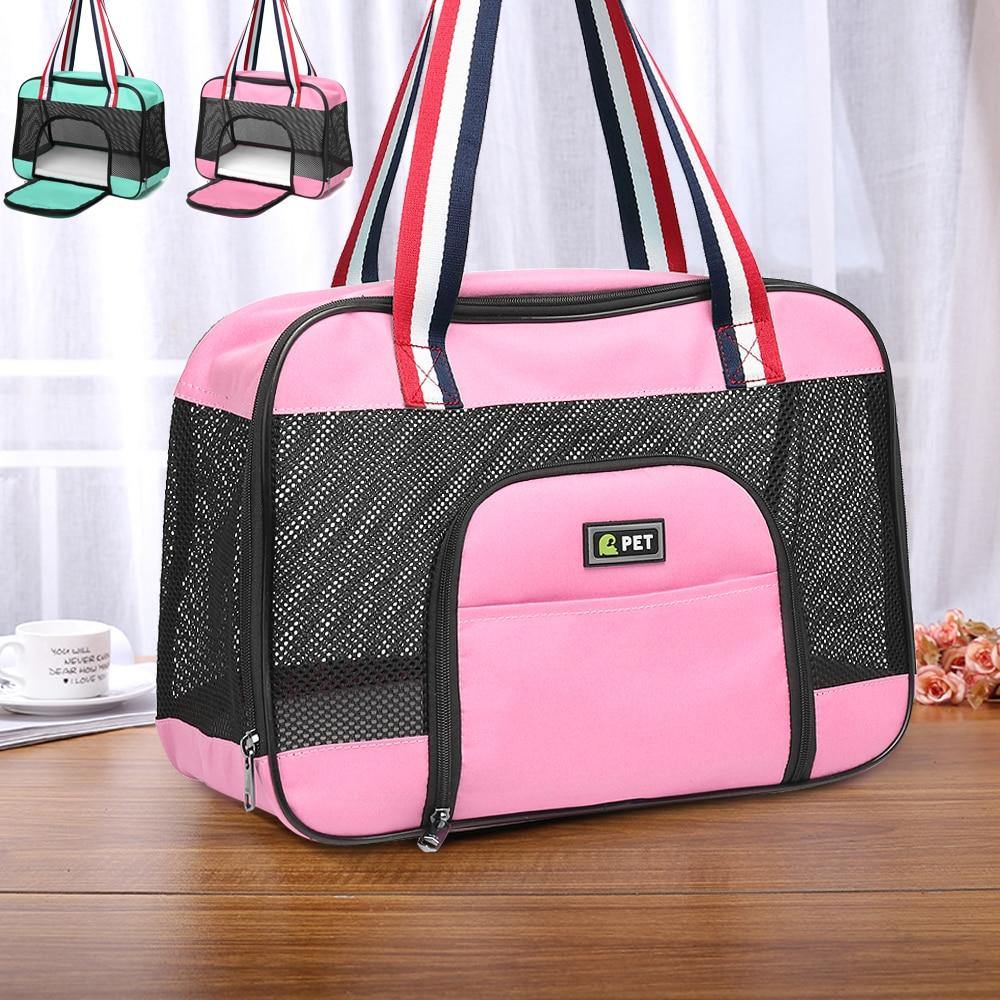 Portable Pet Carrier Bag Breathable Mesh Front Opening - The Pet Talk